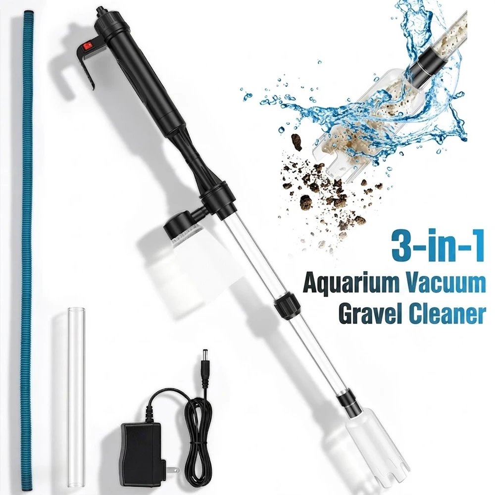 Marine Aquarium Vacuum - Akvaryum Vakumlu Çakıl Temizleyici 3'ü 1