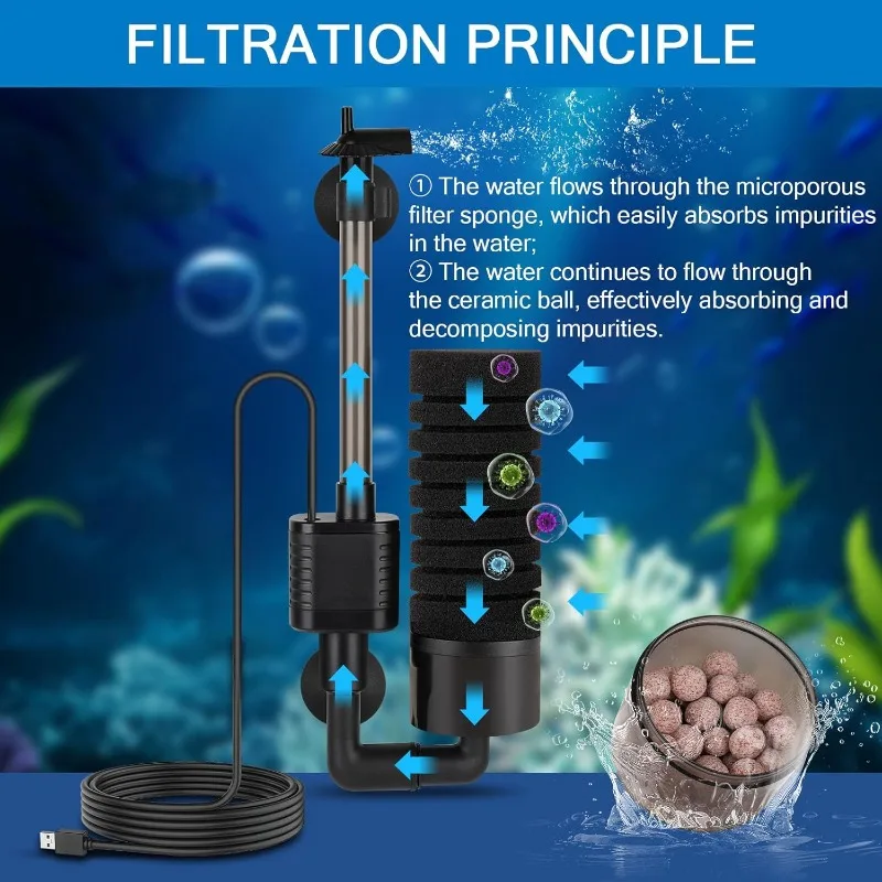 Sessiz USB Akvaryum Filtresi T - Marine Aquarium Overflow Box incelemesi ve fiyatı