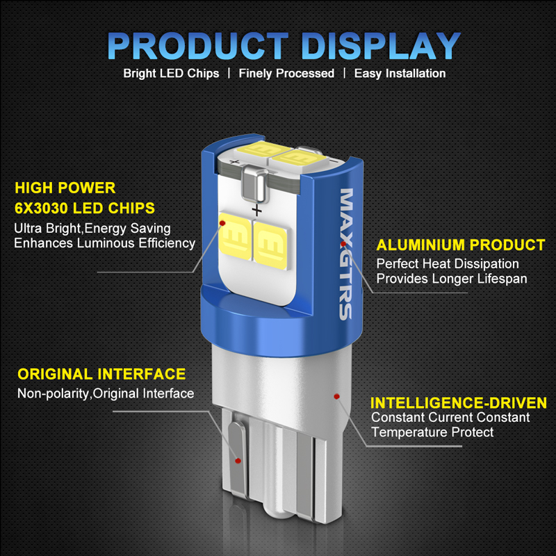 10x 194 168 T10 LED W5W LED Am - Actinic Blue Led incelemesi ve fiyatı