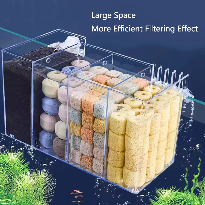 4 in 1 balık tankı dış filtre  - Marine Aquarium Overflow Box incelemesi ve fiyatı