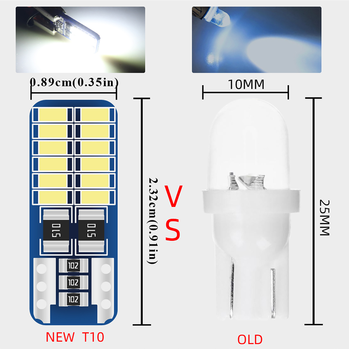 2/6/10/20 adet T10 W5W LED ara - Actinic Blue Led incelemesi ve fiyatı